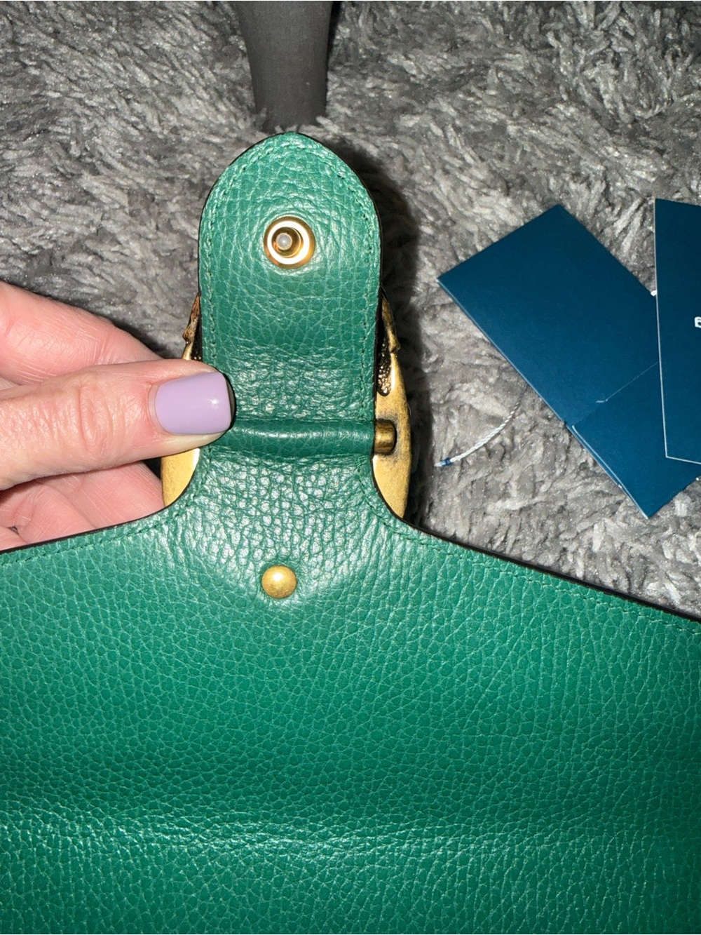 Gucci Green Leather Dionysus Shoulder Bag with Antique Gold Hardware - Picture 11 of 11